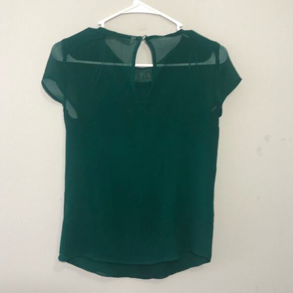 Zara trafulac Women’s Sheer Jeweled Green Blouse - Picture 4 of 6